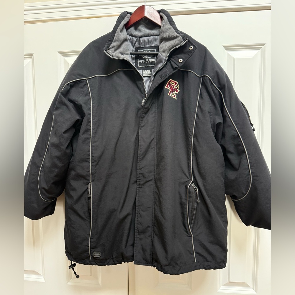 Charles River Apparel men’s BOSTON COLLEGE Navigator  jacket. Black, 2XL.